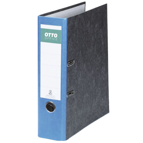 Classeur A4 Futur papier marbré nuages avec dos coloré bleu