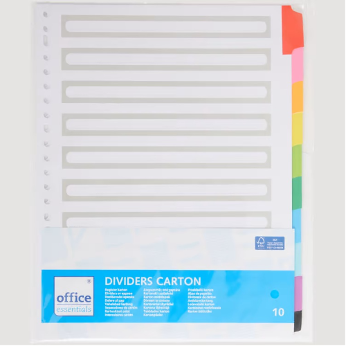 Intercalaires carton A4