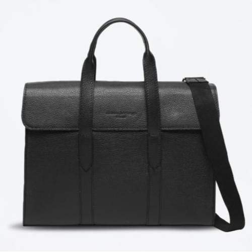 Porte document en cuir Emilie noir