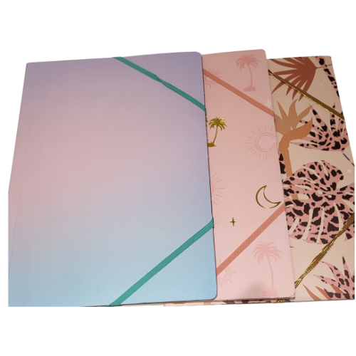 Farde à élastique carton A4 couleur