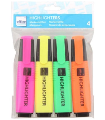 Feutre surligneur 4pc fluo
