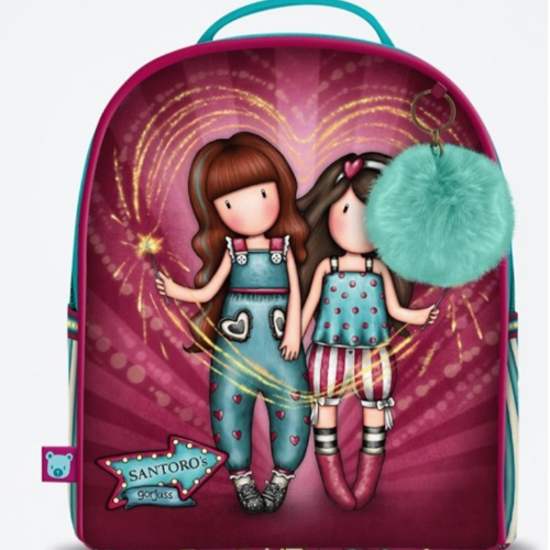 Sac à dos Santoro's Fireworks Bordeaux et turquoise