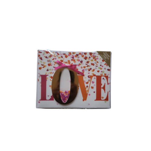 Carte de voeux avec le O doré