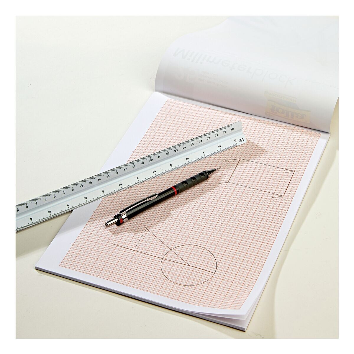 Papier millimétré A4 25 feuilles