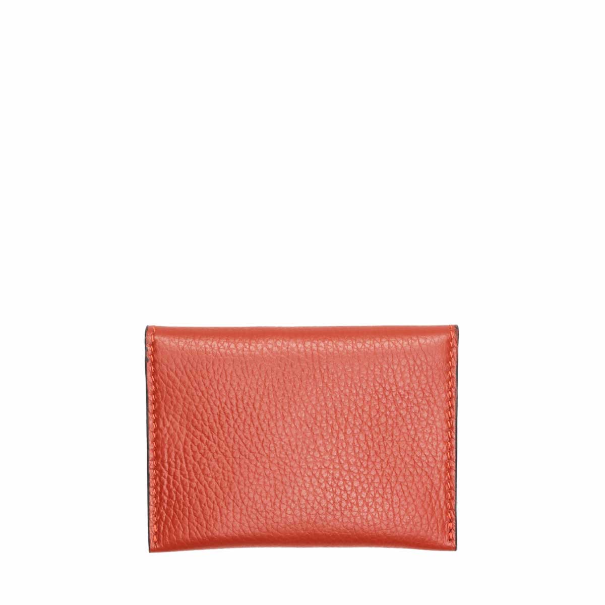 Porte-cartes Alina cuir orange foncé