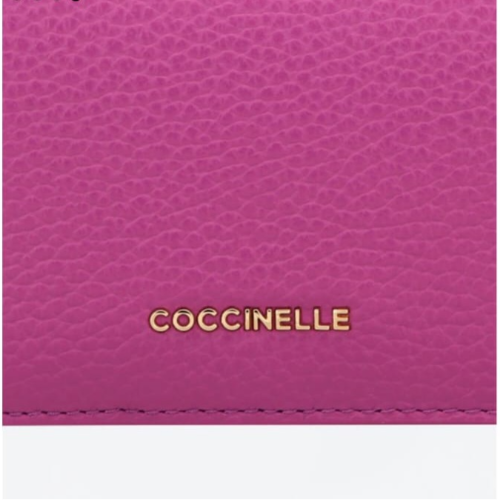 Porte-cartes en cuir Fuschia