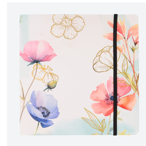 Carnet de croquis à fleur 21 x 21 cm papier aquarelle 300 gr