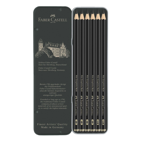6 crayon Graphite Matt