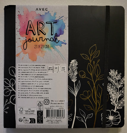 Carnet de croquis noir 21 x 21 cm papier aquarelle 300 gr