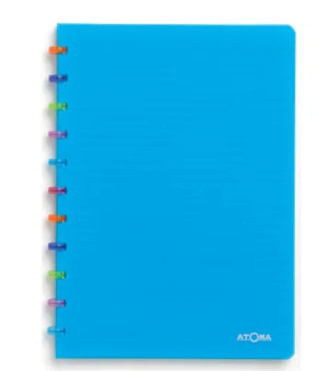 Cahier d'école Tutti Fruit Rings A4 ligné 4x8 mm bleu claire