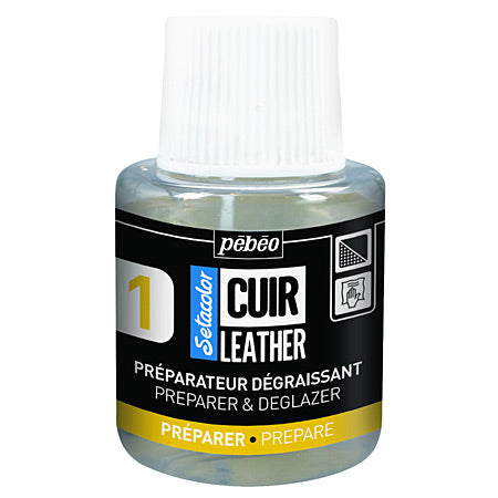Préparateur Dégraissant Pébéo pour Cuir flacon 110 ml