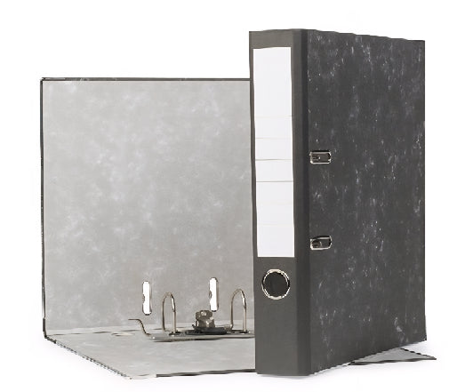 Classeur A4 étroit, papier marbré noir petit format