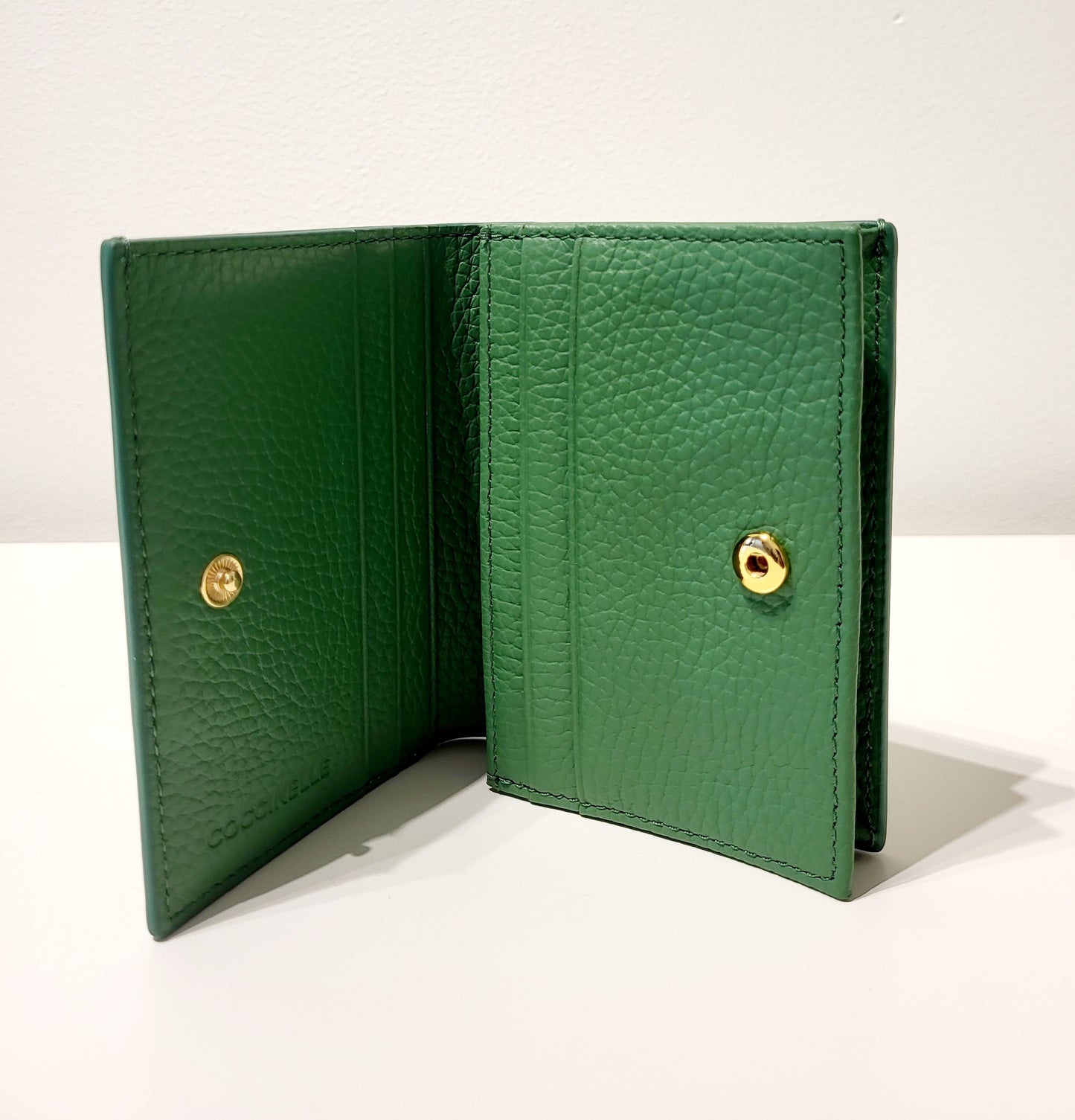 Porte-cartes en cuir Vert