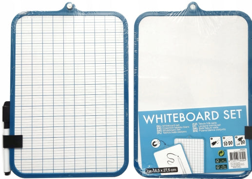 Set tableau blanc bleu