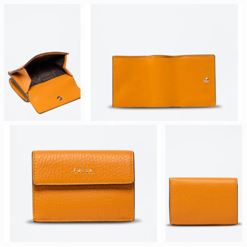 Portefeuille en cuir Orange