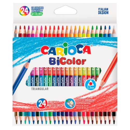 24 crayons de couleur 3 mm Dés 3 ans Supercolor