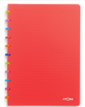 Cahier d'école Tutti Fruit Rings A4 à ligné 4x8 mm Rouge