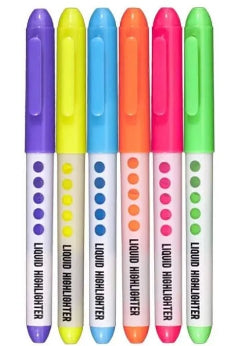 Surligneur de luxe 6pcs + encre liquide