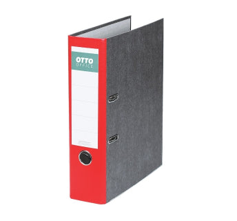 Classeur A4 Future papier marbré nuages avec dos coloré rouge
