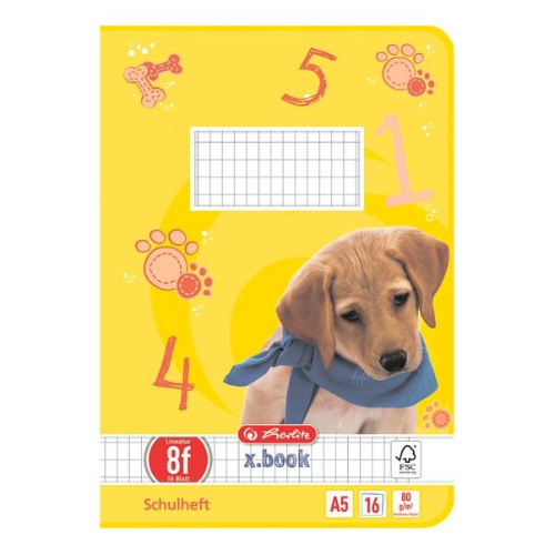 Cahier herlitz A5 Jaune 16 feuilles