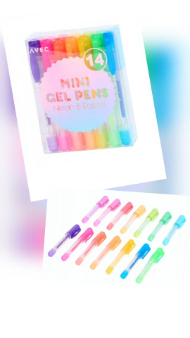 Mini stylo gel 14pcs
