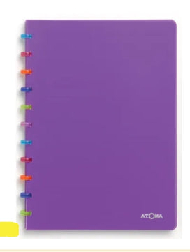 Cahier d'école Tutti Fruit Rings A4 à Quadrillé 4x8 mm Mauve