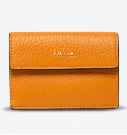 Portefeuille en cuir Orange