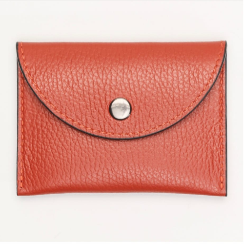 Porte-cartes Alina cuir orange foncé