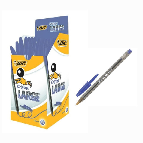Stylo-bille cristal large bleu