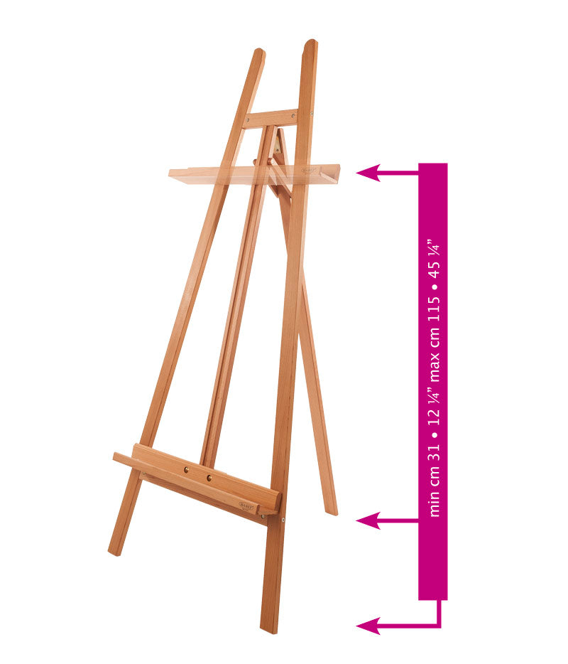 Mabef : Chevalet lyre - hêtre huilé hauteur châssis max 140 cm